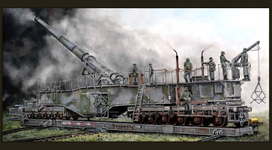 Eisenbahn Artillerie Geschütz K5 28 cm Kanone